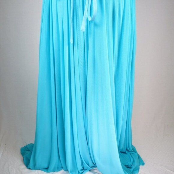 NWT Terani Couture Strapless Aqua Formal Gown $306 - Picture 9 of 13